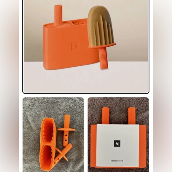 🎁 Nespresso Ice Lolly Mould Orange Mold Silicone Cream Popsicle NEW - Picture 10 of 10